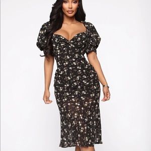 Cadi Floral Midi Dress